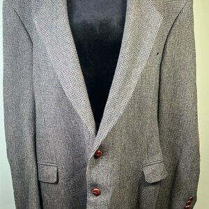 JD Christopher Lambswool‎ Blend Sports Coat 48L W/Elbow Pads and Leather Buttons